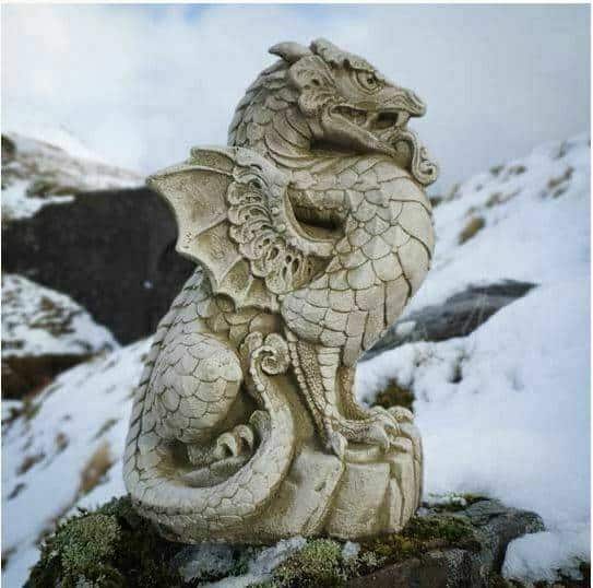 Scaly Dragon Stone Statue