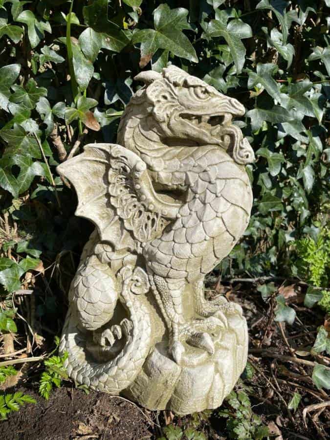 Scaly Dragon Stone Statue