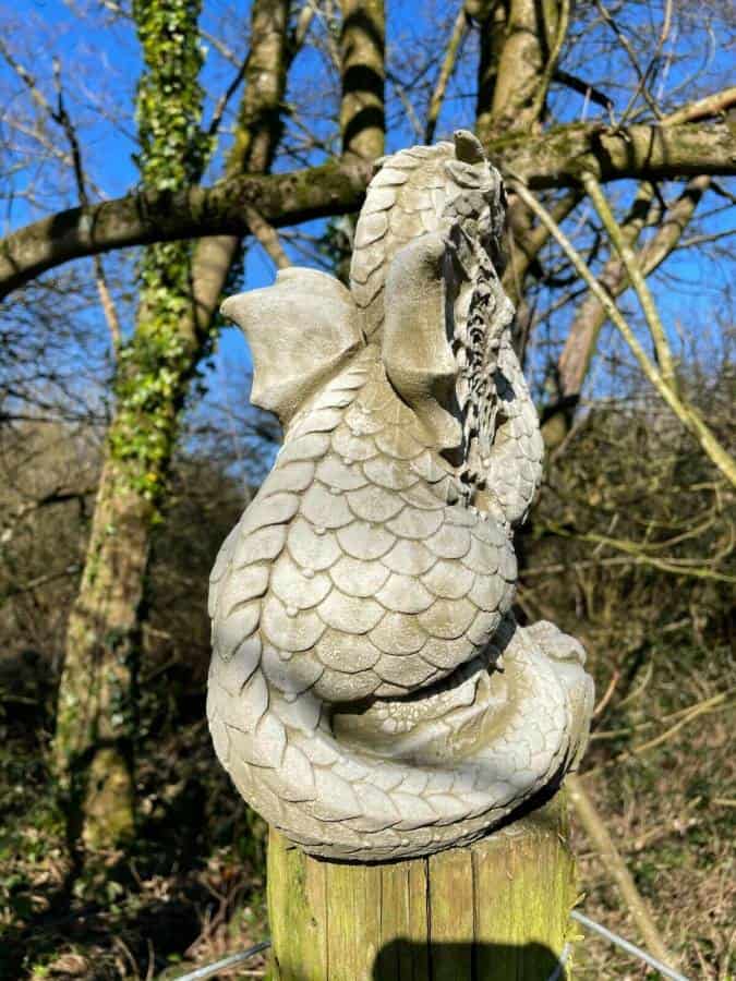 Scaly Dragon Stone Statue