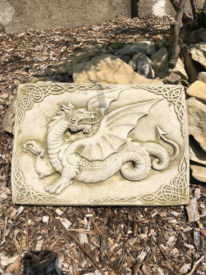 Celtic Welsh Dragon Plaque Statue
