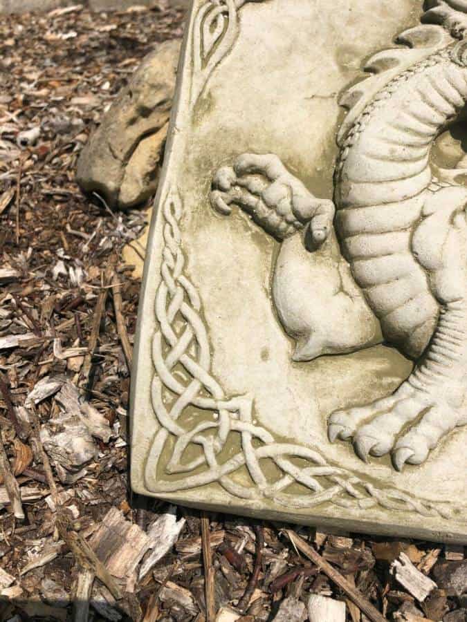 Celtic Welsh Dragon Plaque Statue