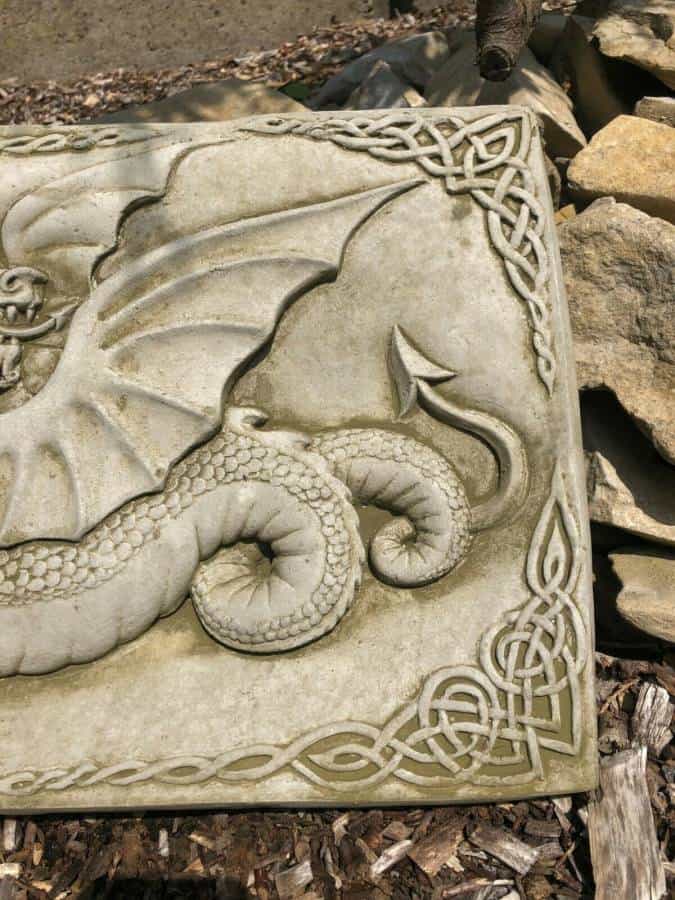 Celtic Welsh Dragon Plaque Statue