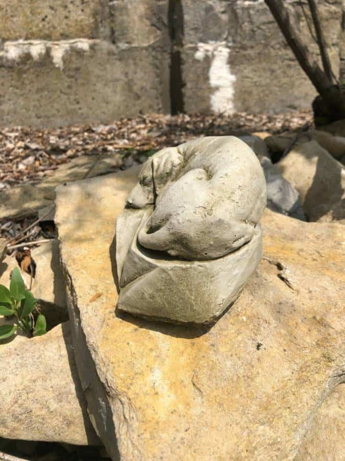 Sleeping Dog Stone Statue