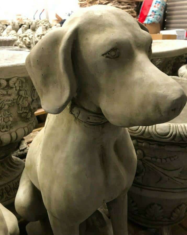 Stone Pair of Hunting Dog/Pointer Statues