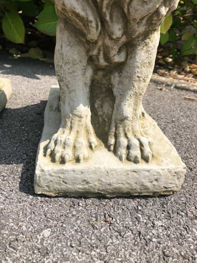 Pair of Lion Stone Statues
