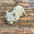 Napping Cat Stone Statue