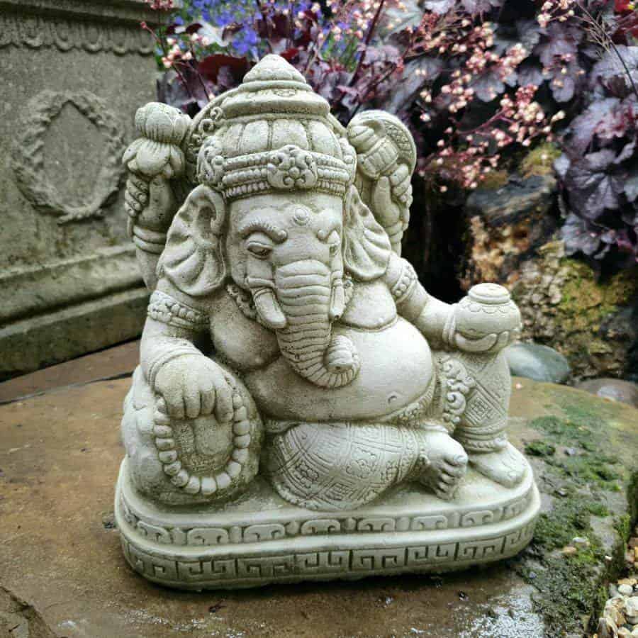 Reclining Ganesh Stone Statue