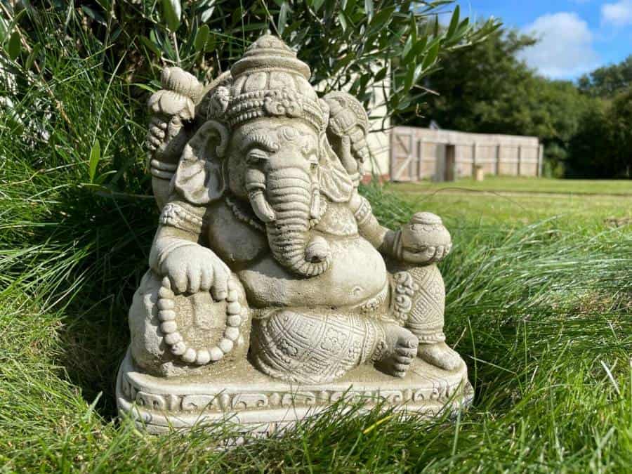 Reclining Ganesh Stone Statue