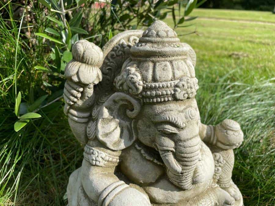 Reclining Ganesh Stone Statue