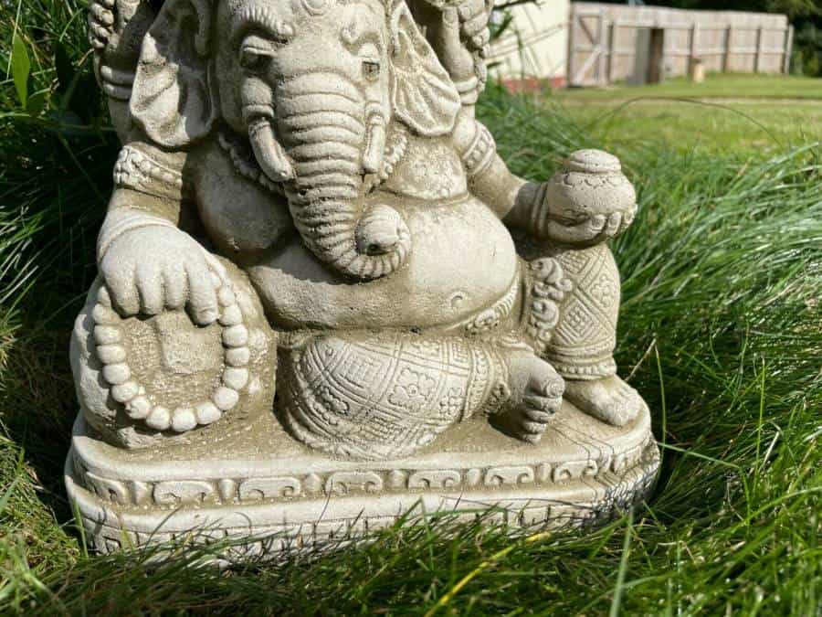 Reclining Ganesh Stone Statue