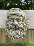 Christmas Santa Plaque Statue |Reconstituted Stone Concrete Xmas Garden Ornament