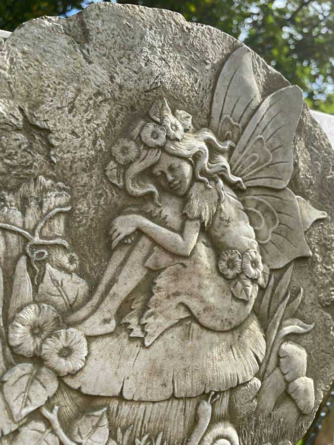 Fairy on Mushroom Stone Plaque