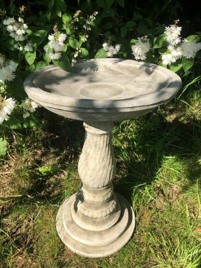 Twist Bird Bath/Feeder Stone Statue