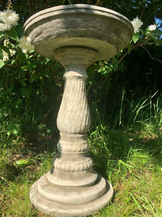Twist Bird Bath/Feeder Stone Statue