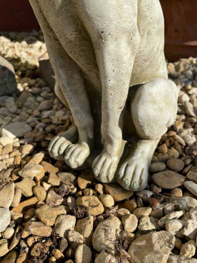 Sitting Puppy Dog Stone Statue