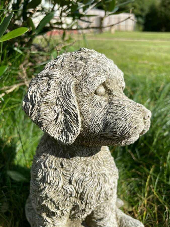 Cockapoo Puppy Dog Stone Statue