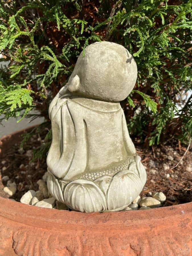 Happy Monk Stone Statue | Buddha Oriental Garden Outdoor Decoration Ornament