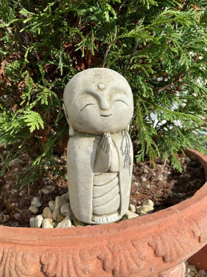 Lovely Monk Stone Statue
