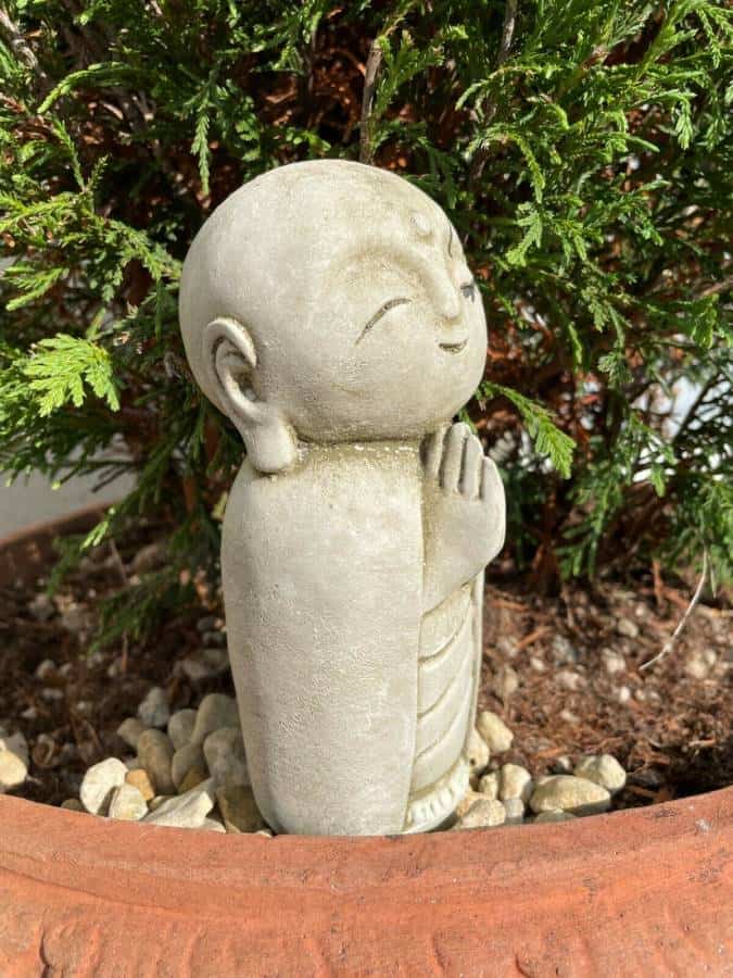 Lovely Monk Stone Statue