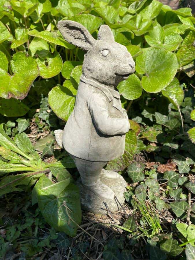 Mr Peter Rabbit Stone Statue | Beatrix Potter Animal Garden Outdoor Ornament