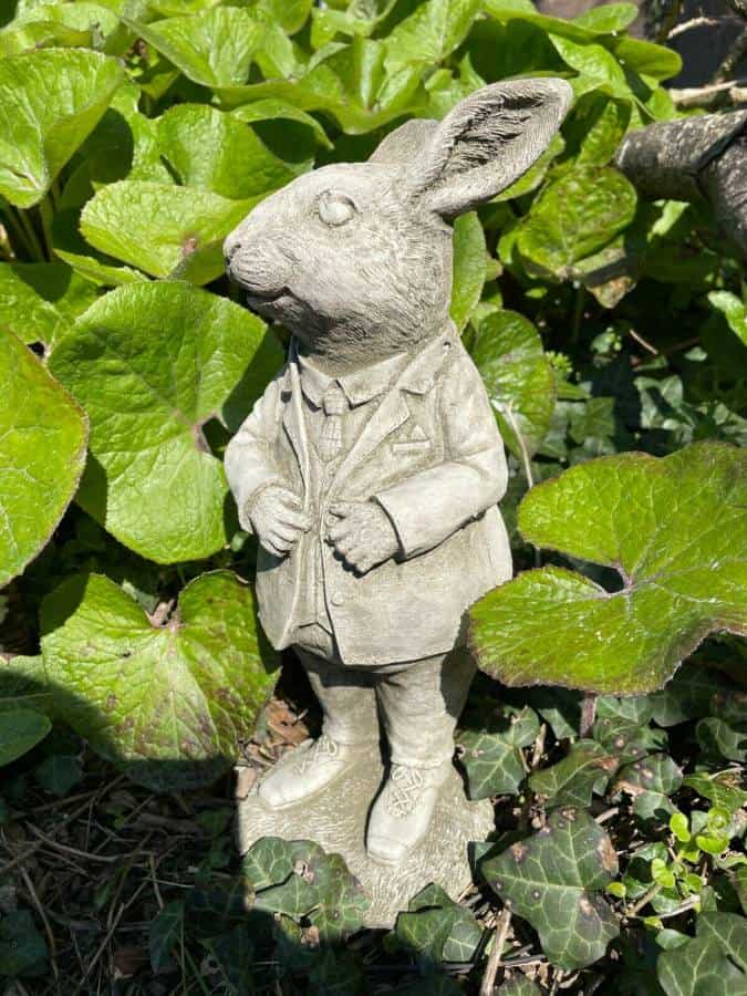 Mr Peter Rabbit Stone Statue | Beatrix Potter Animal Garden Outdoor Ornament