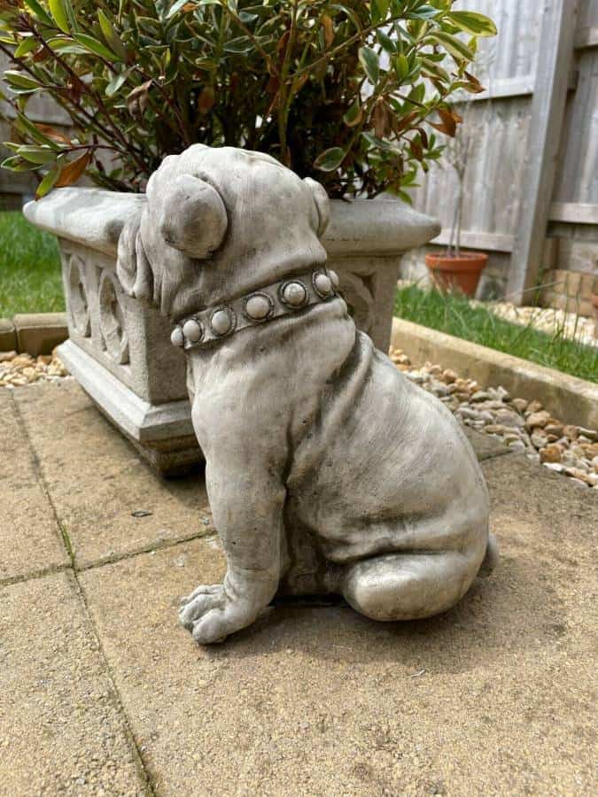British English Bulldog Stone Statue