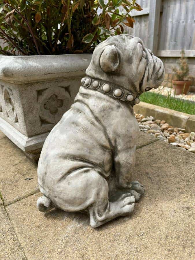 British English Bulldog Stone Statue