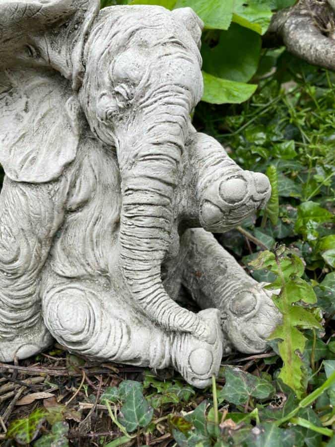 African Elephant Stone Statue | Reconstituted Outdoor Garden Ornament Sculpture