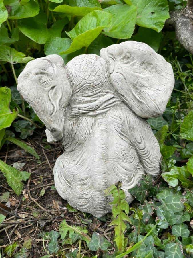 African Elephant Stone Statue | Reconstituted Outdoor Garden Ornament Sculpture