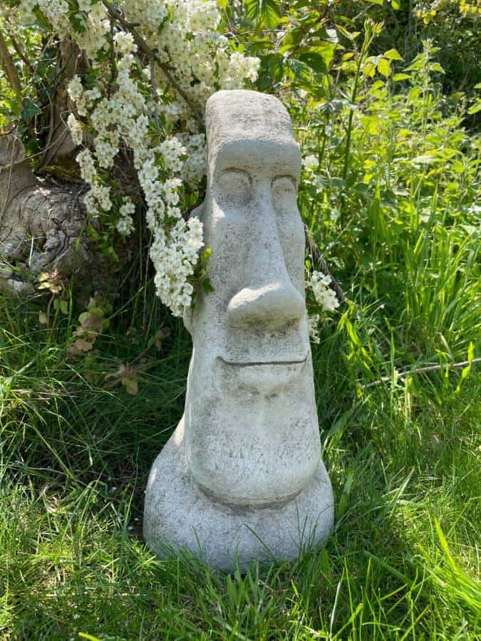 Easter Island Moai Head Bust Stone Statue