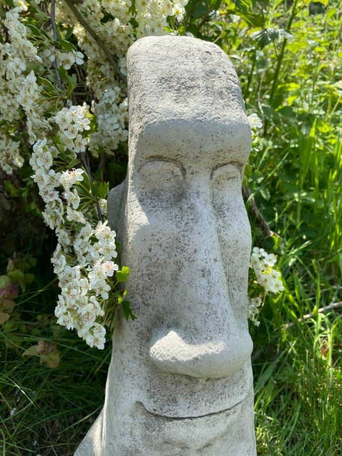 Easter Island Moai Head Bust Stone Statue
