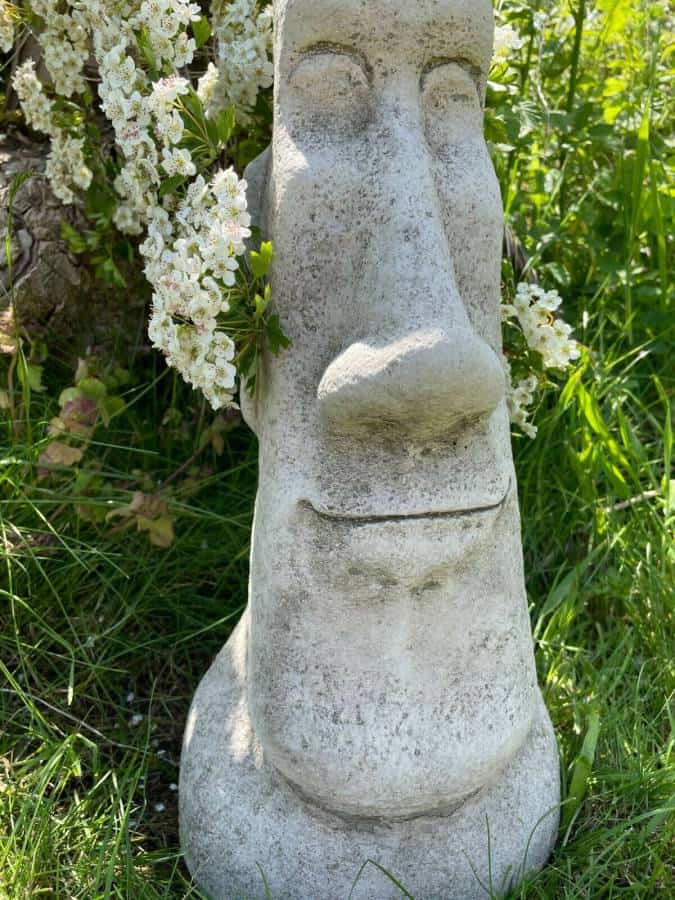 Easter Island Moai Head Bust Stone Statue