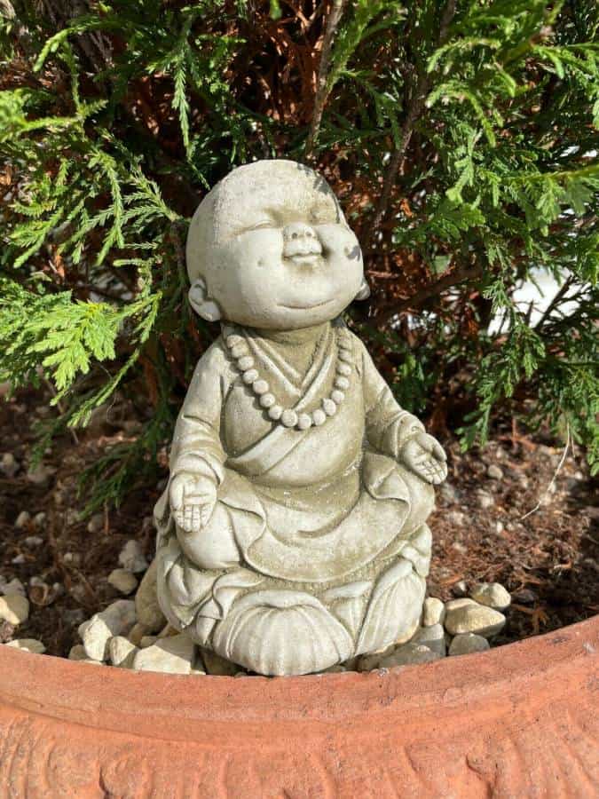 Zen Monk Stone Statue