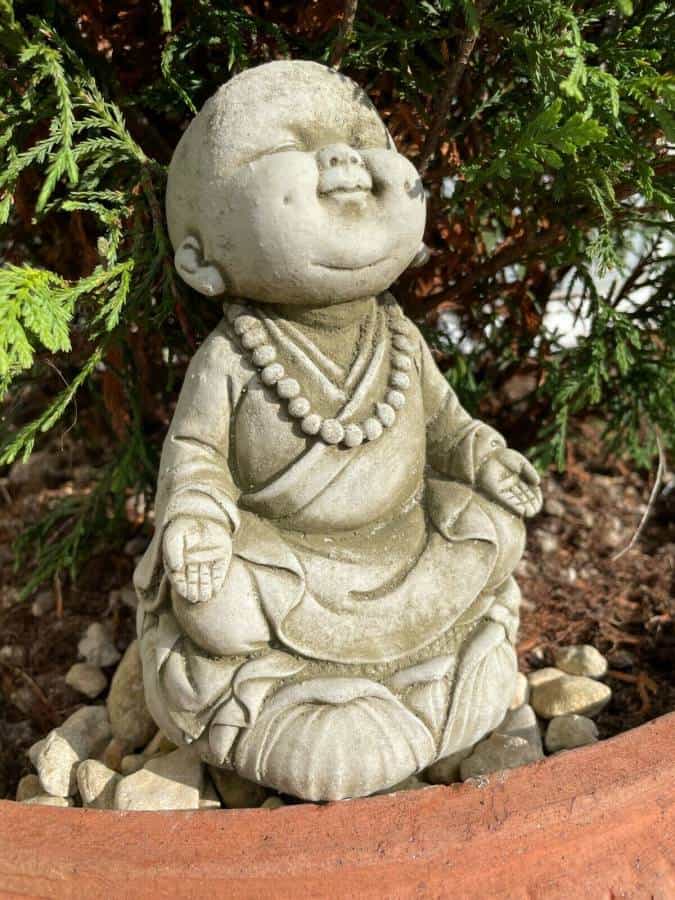 Zen Monk Stone Statue