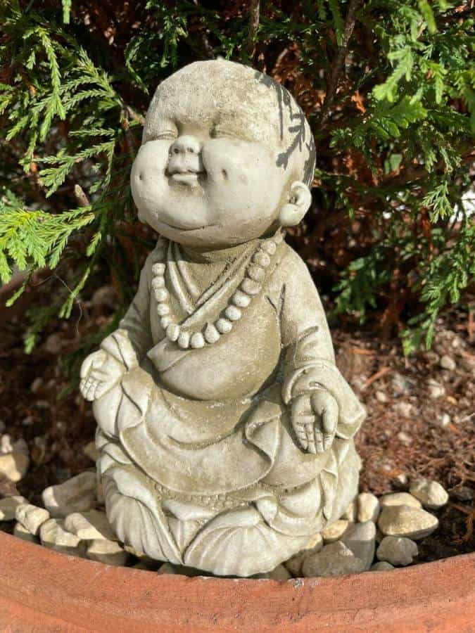 Zen Monk Stone Statue