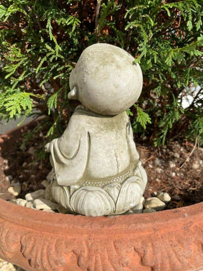 Zen Monk Stone Statue