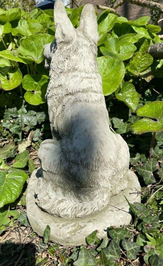 Sitting Alsatian Stone Statue