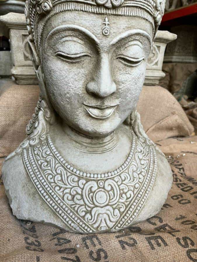 XL Thai Buddha Head Stone Statue
