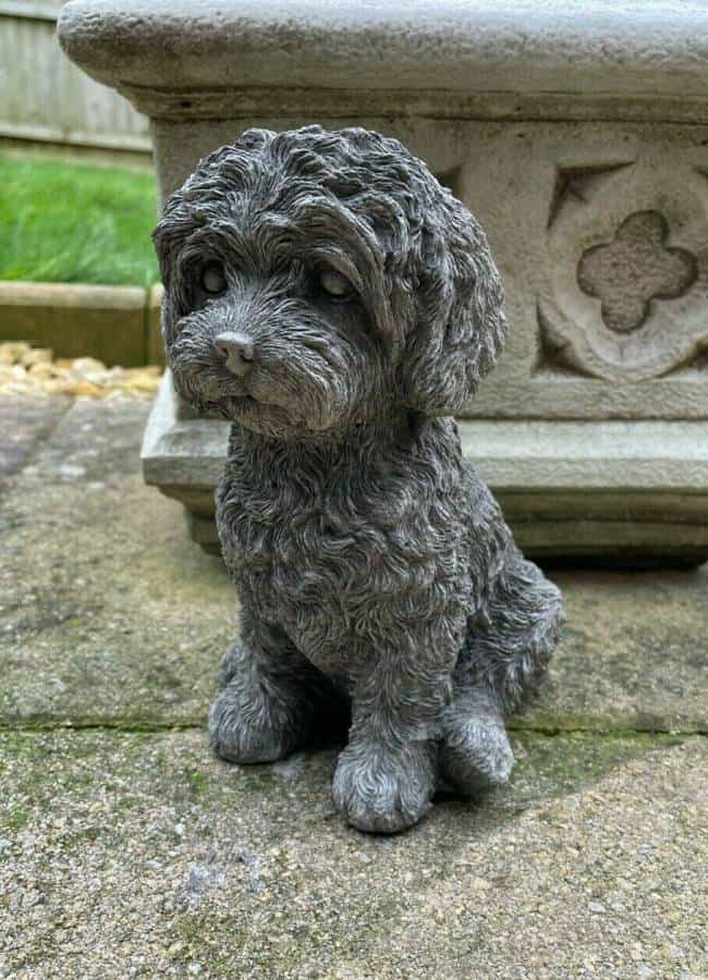 Labradoodle Stone Statue
