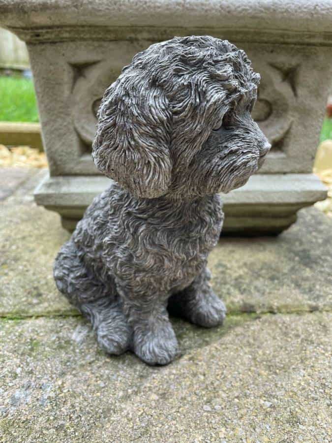Labradoodle Stone Statue