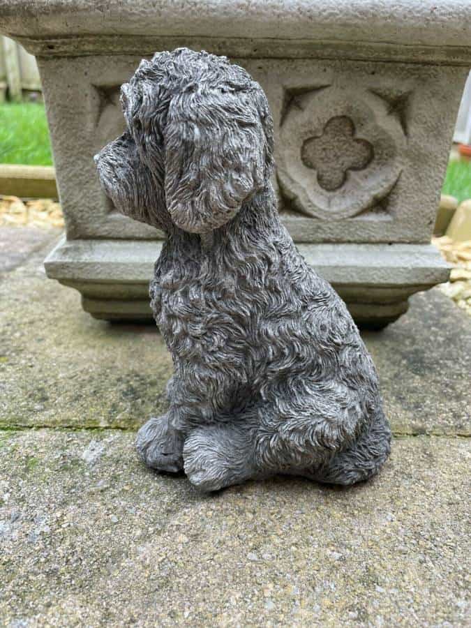 Labradoodle Stone Statue