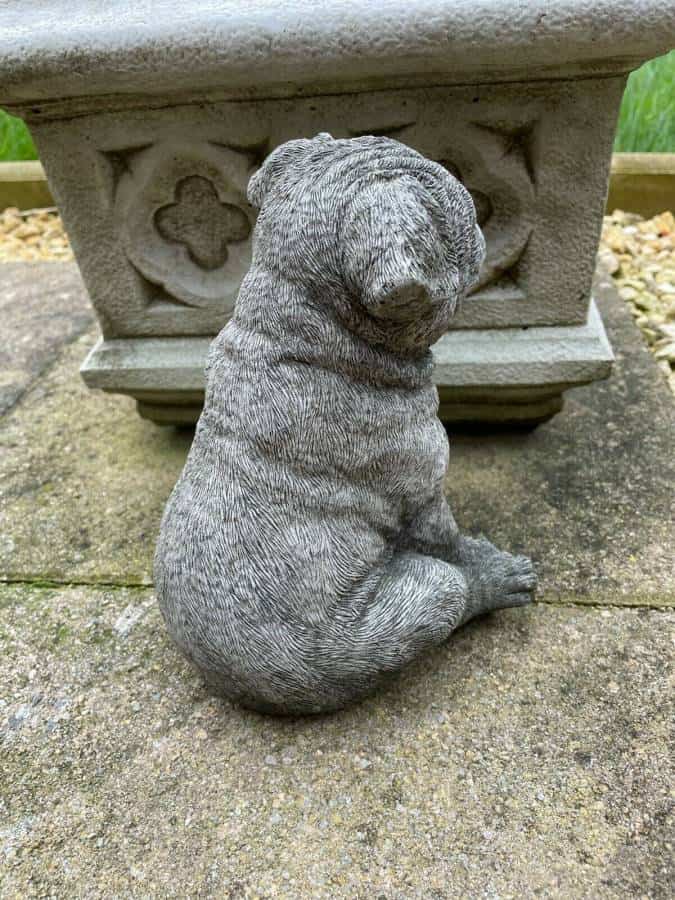 Sitting Pug Stone Statue